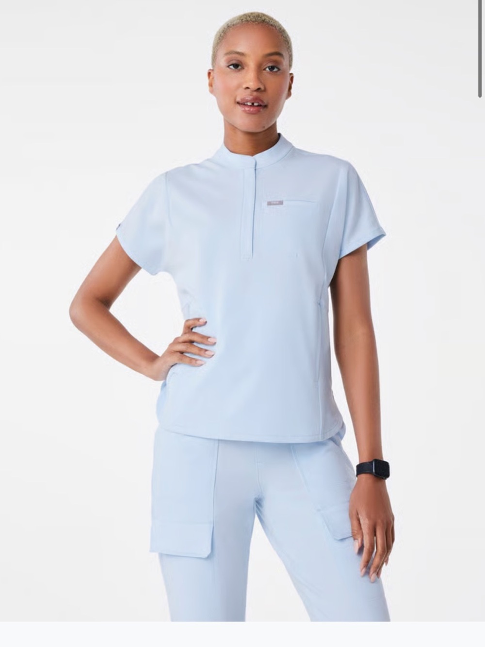 Figs Montex Mock Neck Scrub Top
